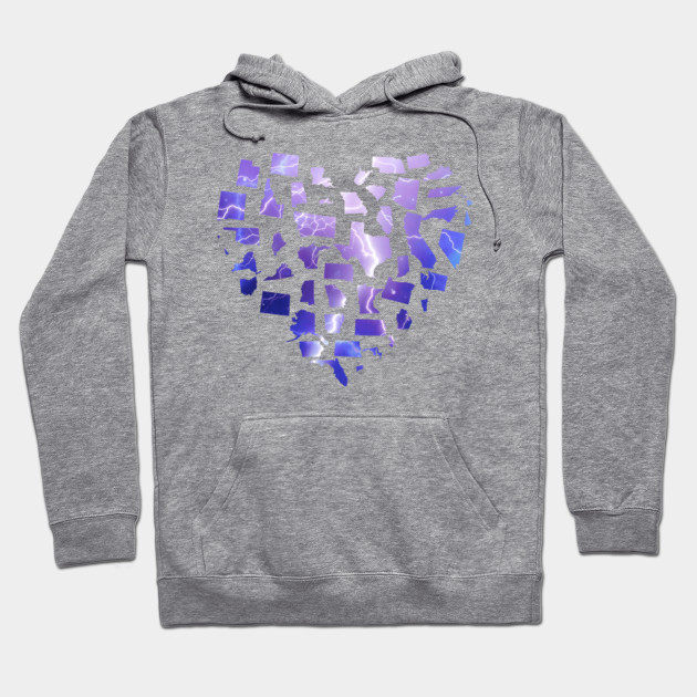 American 50 States Heart Design